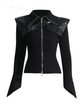 Manteau décontracté en cuir Bernadette